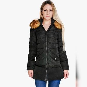HP NWT Valuker Women's Down Coat With Fur Hood 🧥